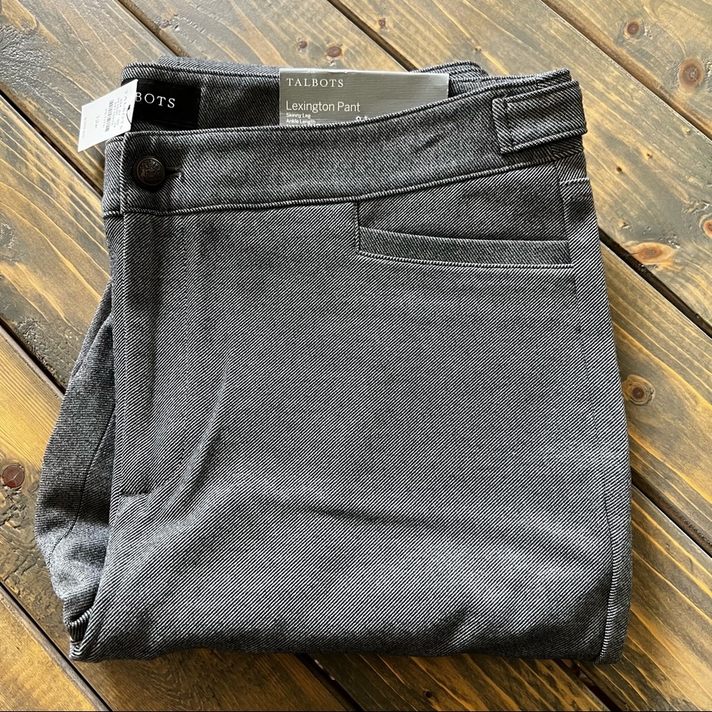 Grey Talbots Lexington Pants Size 12P Petite